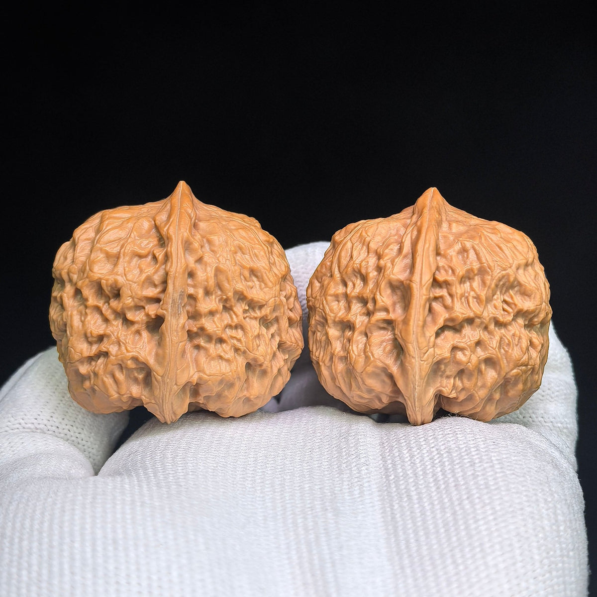 "Red Seal / Hong Fang Yin" Heirloom Collection Wenwan Walnuts Pair | 36.0mm x 40.0mm | HFY-801 - ThePatinaProject