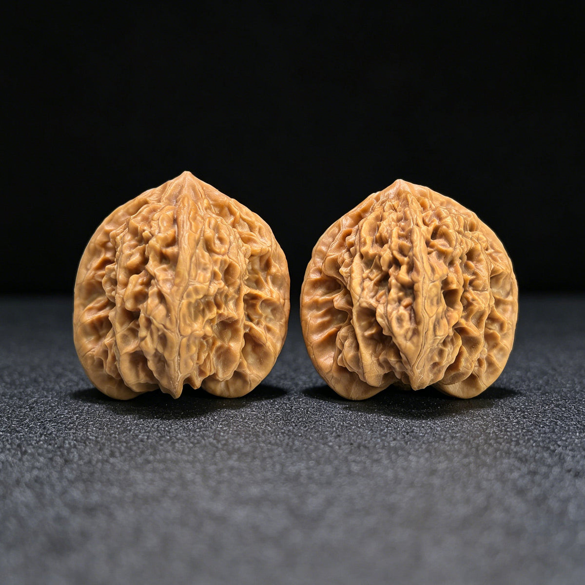 "Rosy Cloud Ridge" Xiayunling Classic Heritage Low-Profile Wenwan Walnuts Pair | 40.0mm x 37.0mm | XYL-1403 - ThePatinaProject