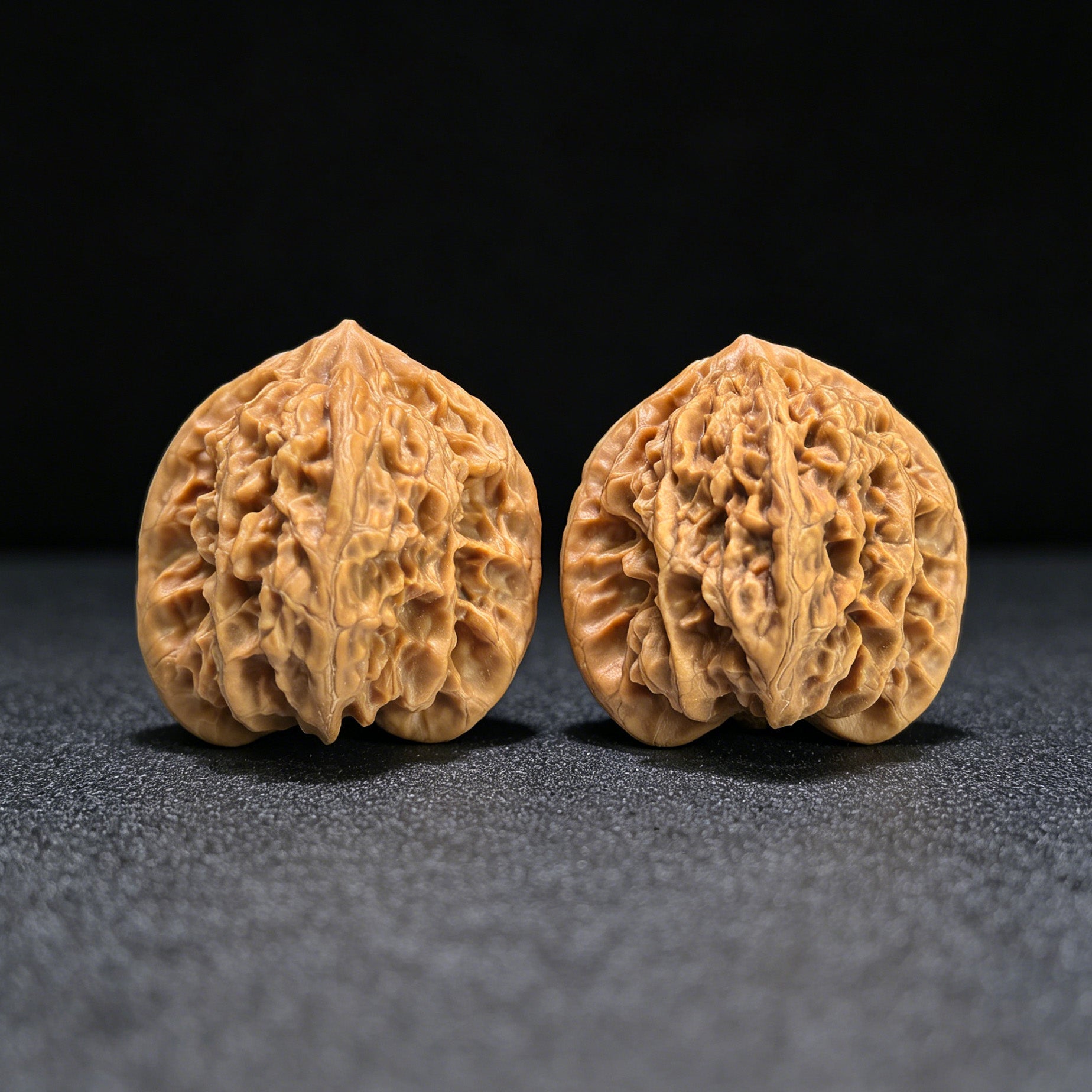 "Rosy Cloud Ridge" Xiayunling Classic Heritage Low-Profile Wenwan Walnuts Pair | 40.0mm x 37.0mm | XYL-1403 - ThePatinaProject