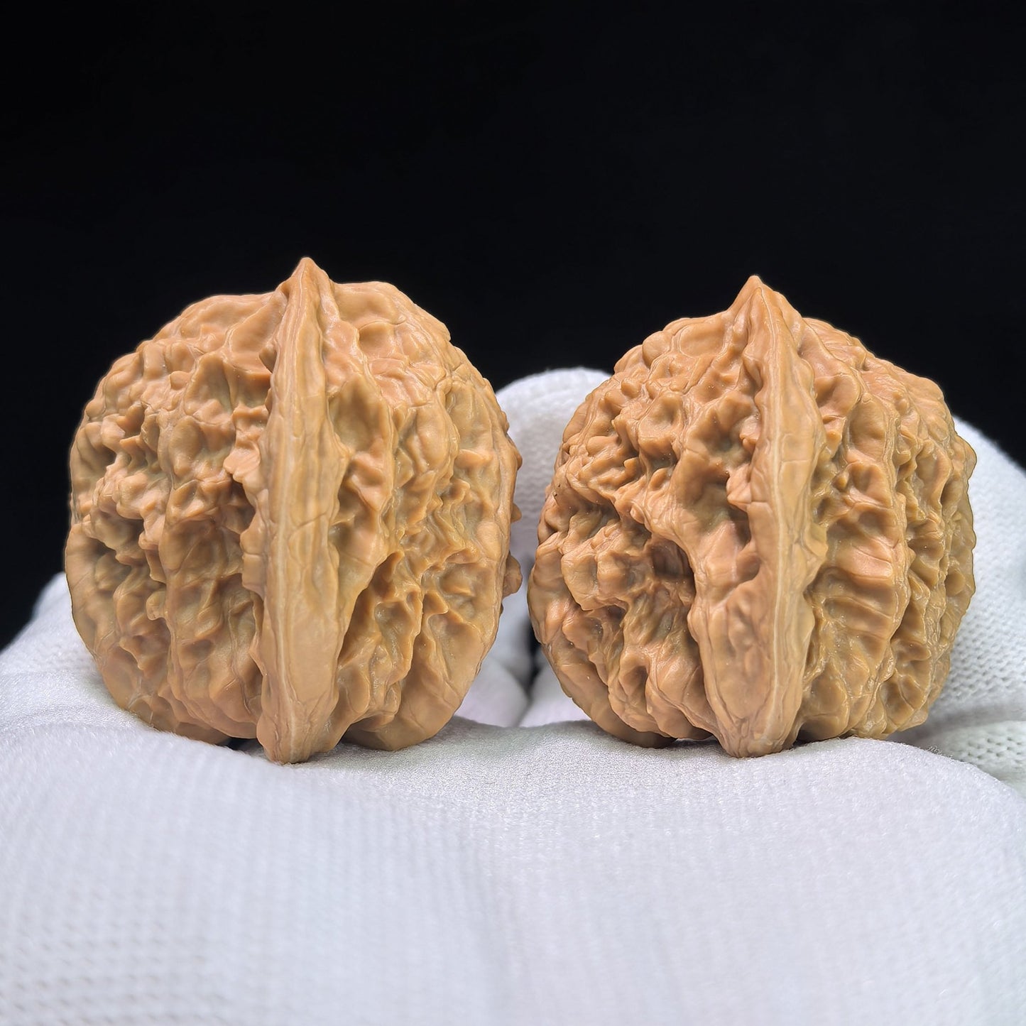 "Rosy Cloud Ridge" Xiayunling Low-Profile Wenwan Walnuts Pair | 39.0mm x 38.0mm | XYL-1105 - ThePatinaProject