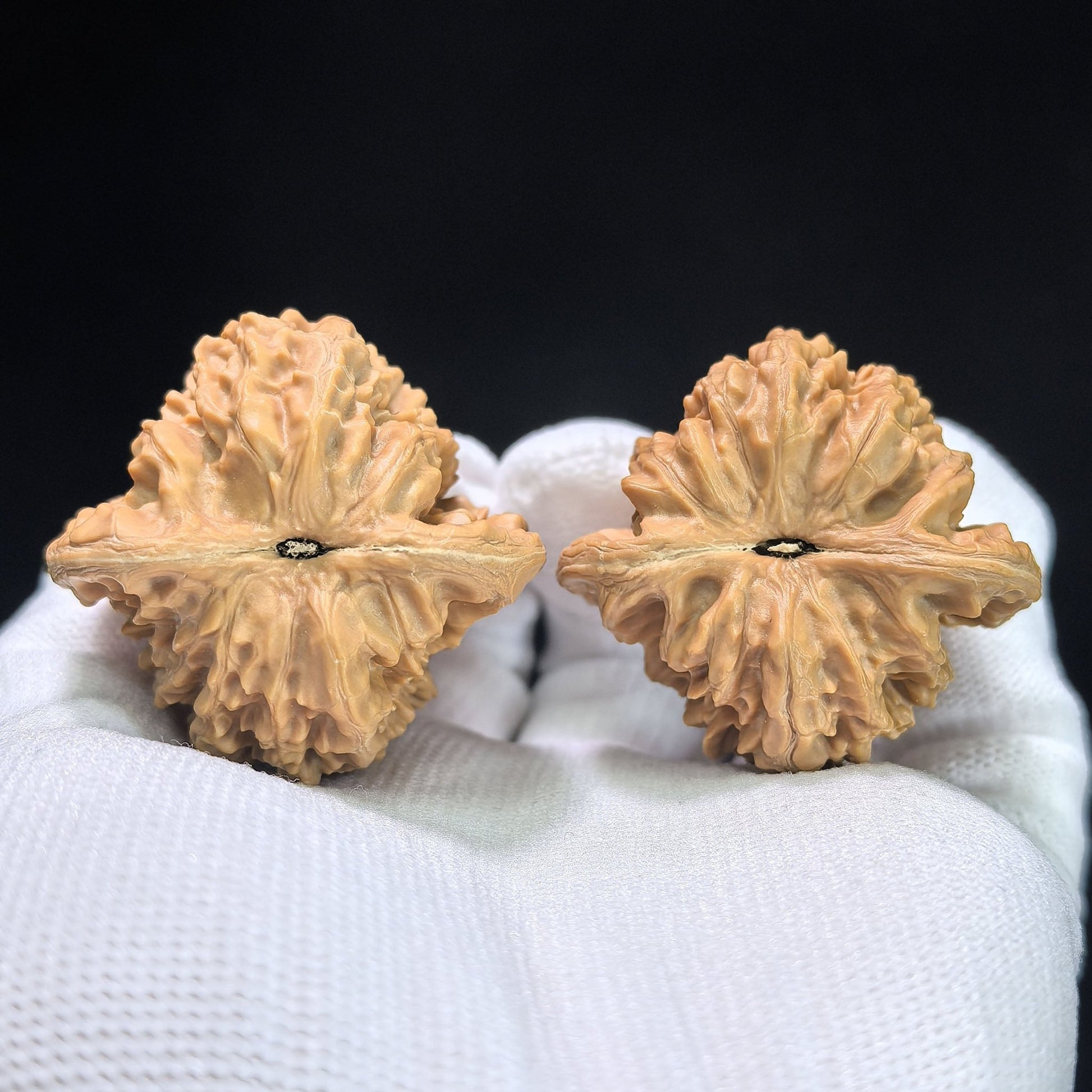 "Rosy Cloud Ridge" Xiayunling Low-Profile Wenwan Walnuts Pair | 39.0mm x 38.0mm | XYL-1105 - ThePatinaProject