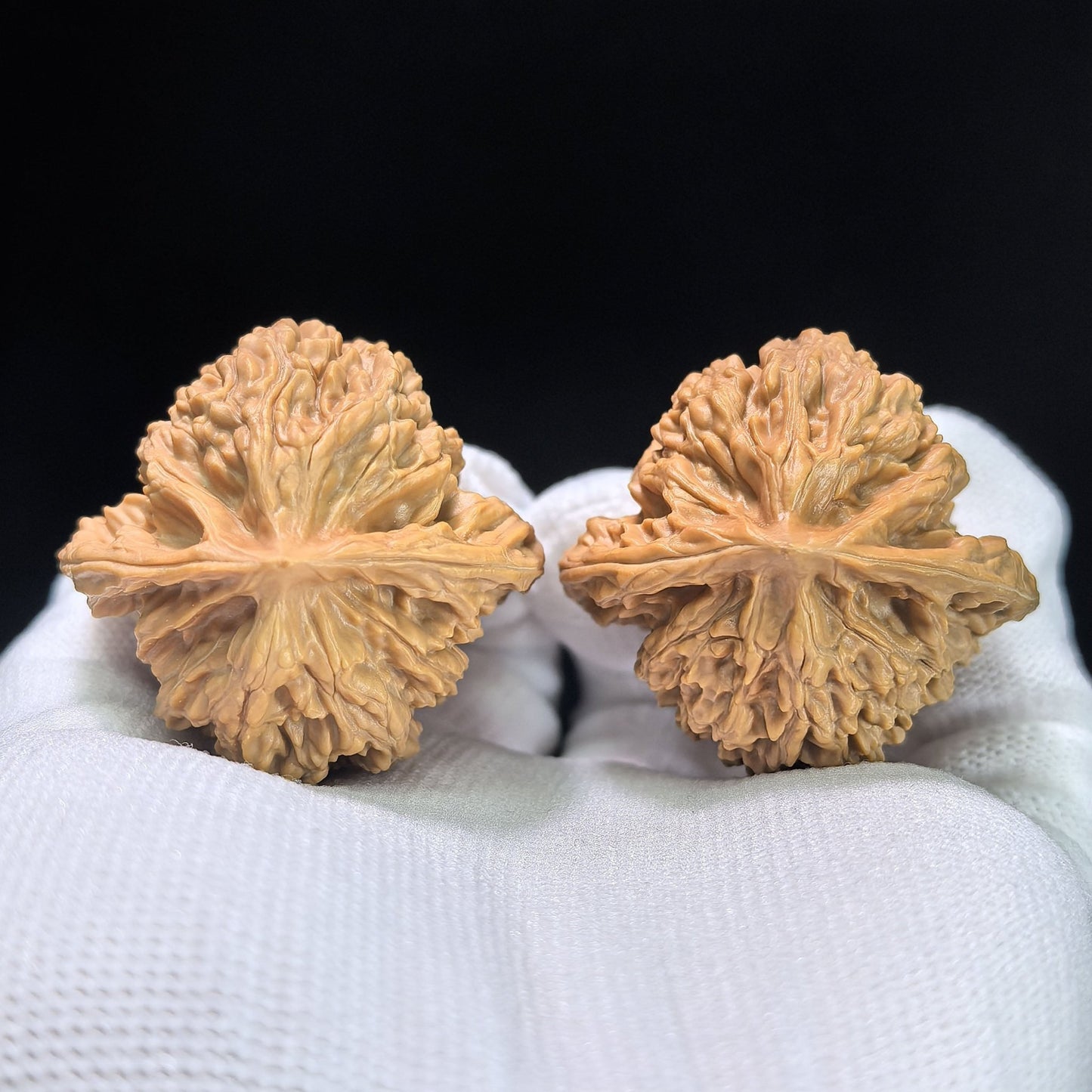 "Rosy Cloud Ridge" Xiayunling Low-Profile Wenwan Walnuts Pair | 39.0mm x 38.0mm | XYL-1105 - ThePatinaProject