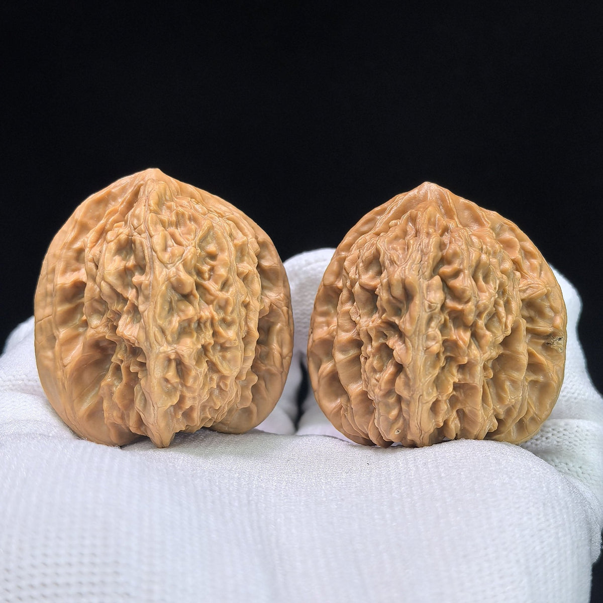 "Rosy Cloud Ridge" Xiayunling Low-Profile Wenwan Walnuts Pair | 39.0mm x 38.0mm | XYL-1105 - ThePatinaProject