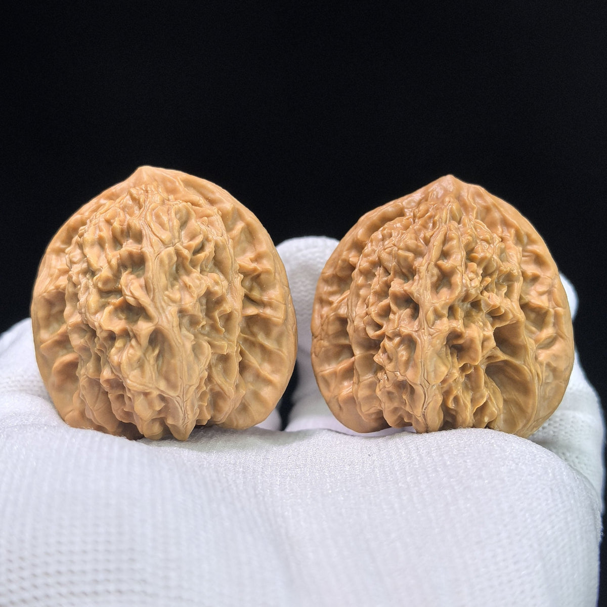 "Rosy Cloud Ridge" Xiayunling Low-Profile Wenwan Walnuts Pair | 39.0mm x 38.0mm | XYL-1105 - ThePatinaProject