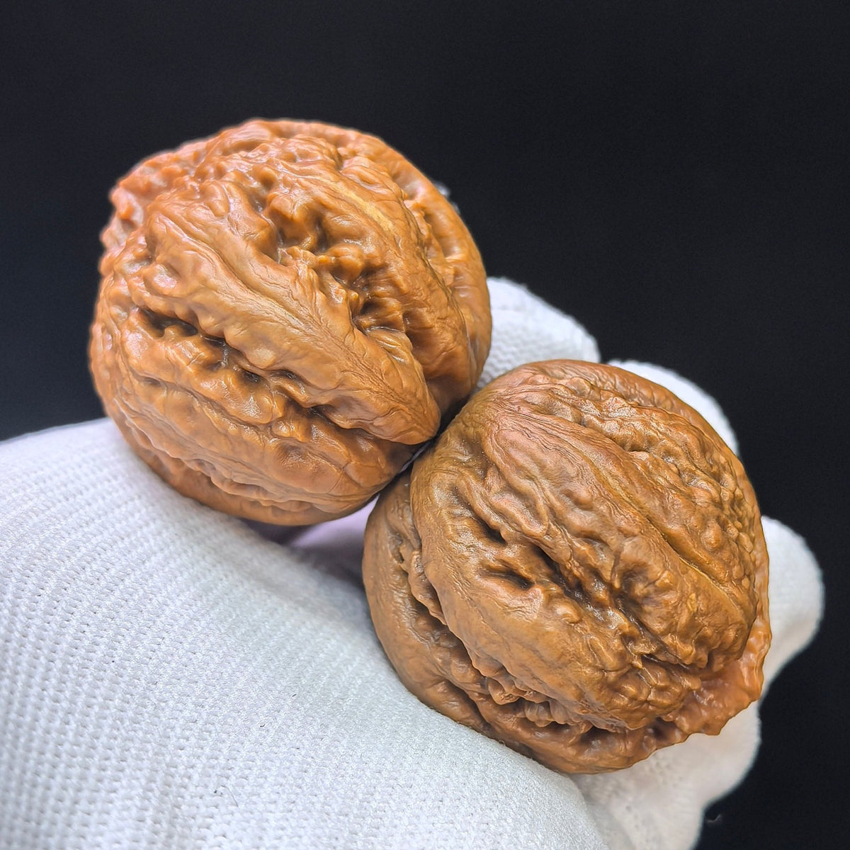 Rugged High-Ridged “T-Rex” Wenwan Walnut Pair — 38.0mm x 40.0mm | BWL-1101 - ThePatinaProject