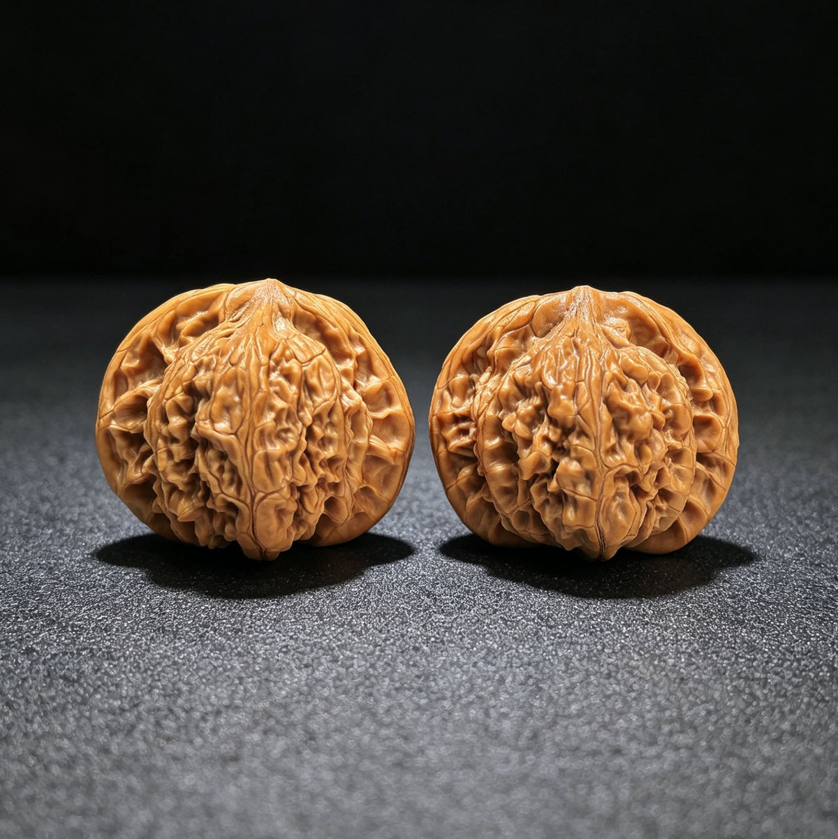 "Shuiquangou Prince Hat" Shuiquangou Gongzimao Wenwan Walnuts Pair | 42.0mm x 37.0mm | SQGGZM-01SY - ThePatinaProject