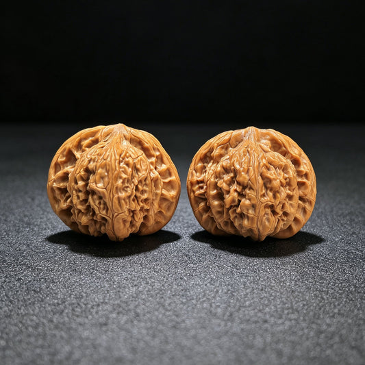 "Shuiquangou Prince Hat" Shuiquangou Gongzimao Wenwan Walnuts Pair | 42.0mm x 37.0mm | SQGGZM-01SY - ThePatinaProject