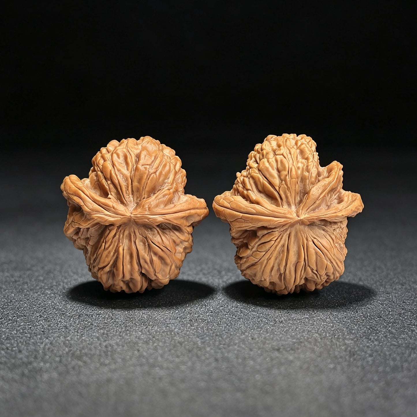 "Shunfenger White Lionhead" Baishizi Shunfenger BSJSFE-1301E Wenwan Walnuts Collector Pair | 38.0mm x 41.0mm | Stock ID: BSJSFE-1301E - ThePatinaProject