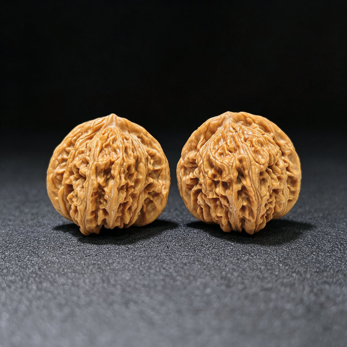 Sizuo Lou “Four Towers” Wenwan Walnut Pair | Broad Rounded Classic Form | 42.0mm × 39.0mm | SZL-1603 - ThePatinaProject