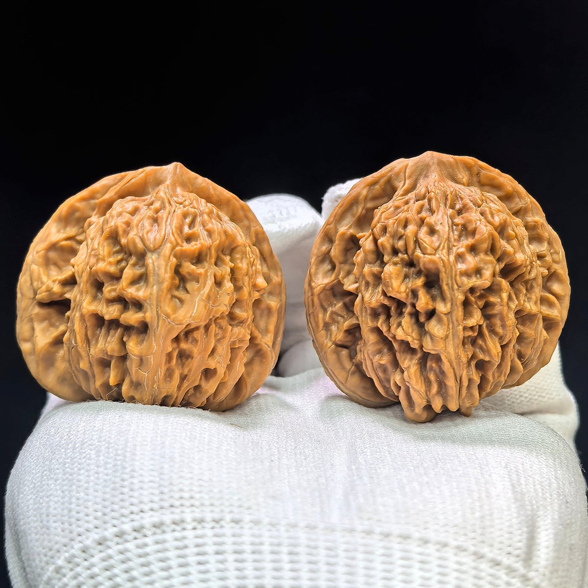 Sizuo Lou “Four Towers” Wenwan Walnut Pair | Broad Rounded Classic Form | 42.0mm × 39.0mm | SZL-1603 - ThePatinaProject