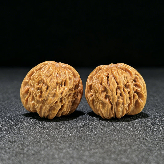 Sizuolou Lion Head (Si Zuo Lou) Scholar Walnuts Pair | 39.0mm x 39.0mm | Stock ID: SZL-1001 - ThePatinaProject