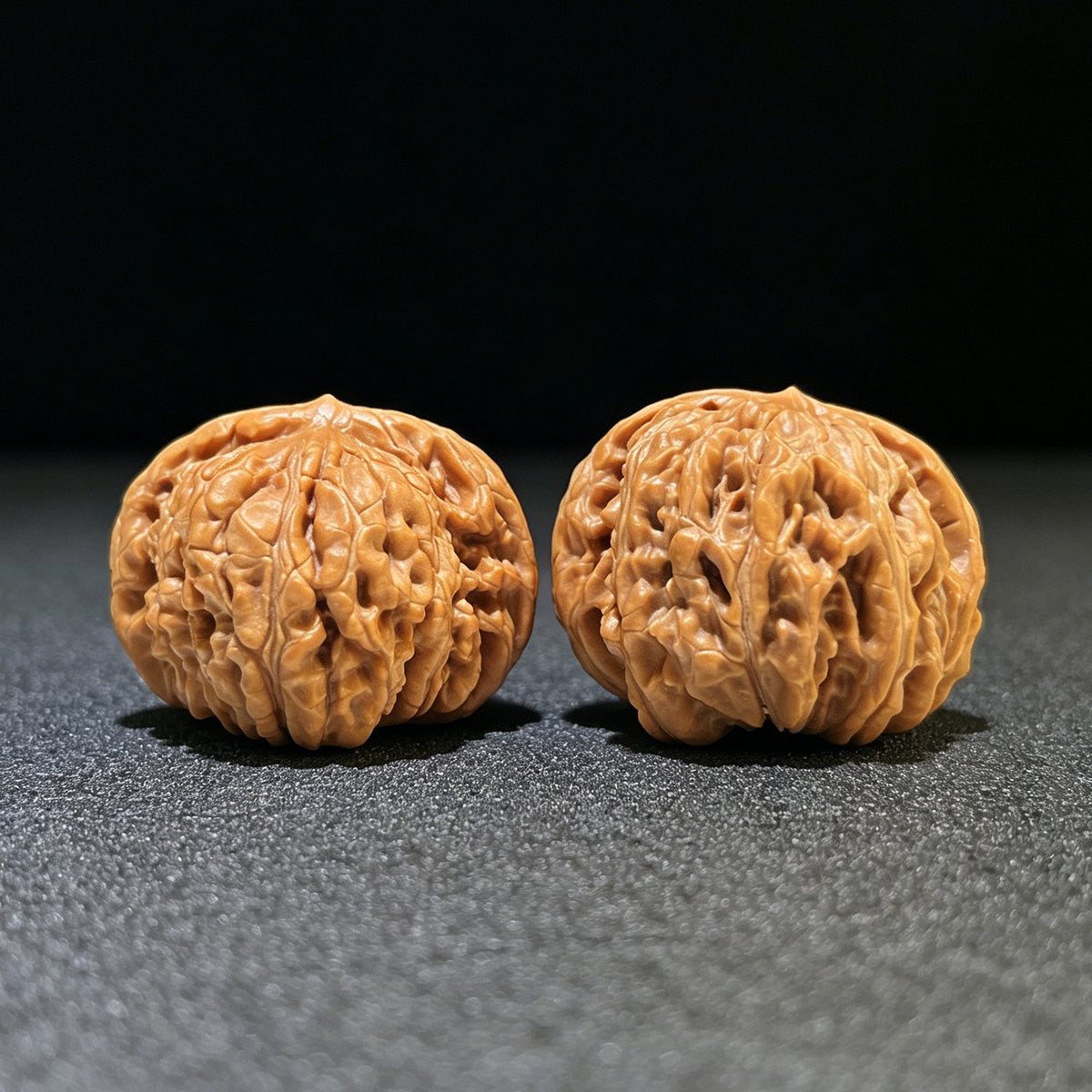 Sizuolou Lion Head (Si Zuo Lou) Scholar Walnuts Pair | 40.0mm x 40.0mm | Stock ID: SZL-1101 - ThePatinaProject
