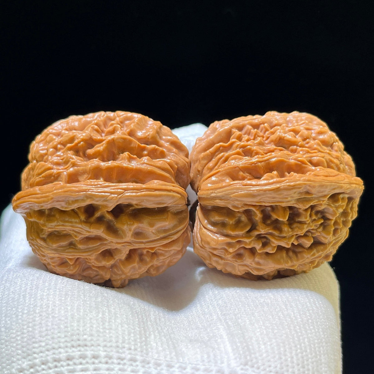 Sizuolou Lion Head (Si Zuo Lou) Scholar Walnuts Pair | 43.0mm x 40.0mm | Stock ID: SZL-1110 - ThePatinaProject