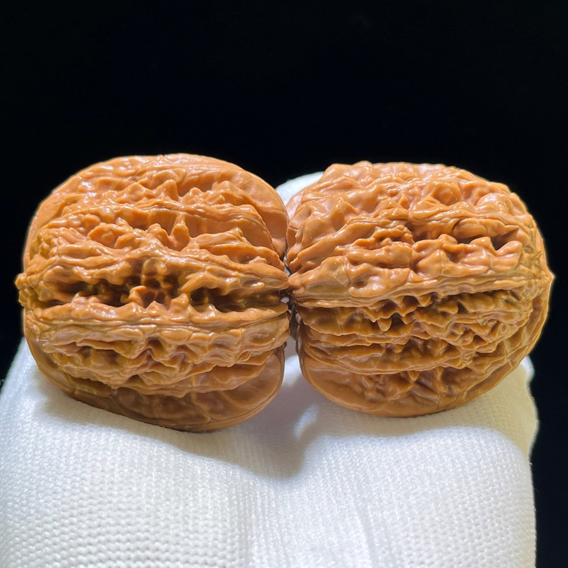 Sizuolou Lion Head (Si Zuo Lou) Scholar Walnuts Pair | 43.0mm x 40.0mm | Stock ID: SZL-1110 - ThePatinaProject