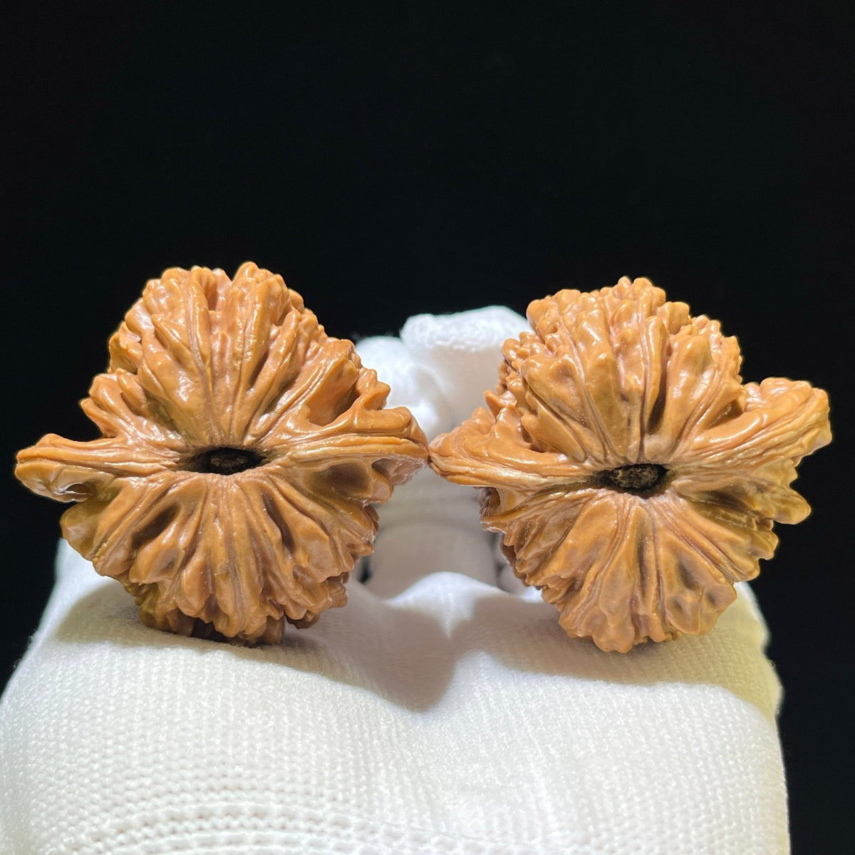 Sizuolou Lion Head (Si Zuo Lou) Scholar Walnuts Pair | 43.0mm x 40.0mm | Stock ID: SZL-1110 - ThePatinaProject