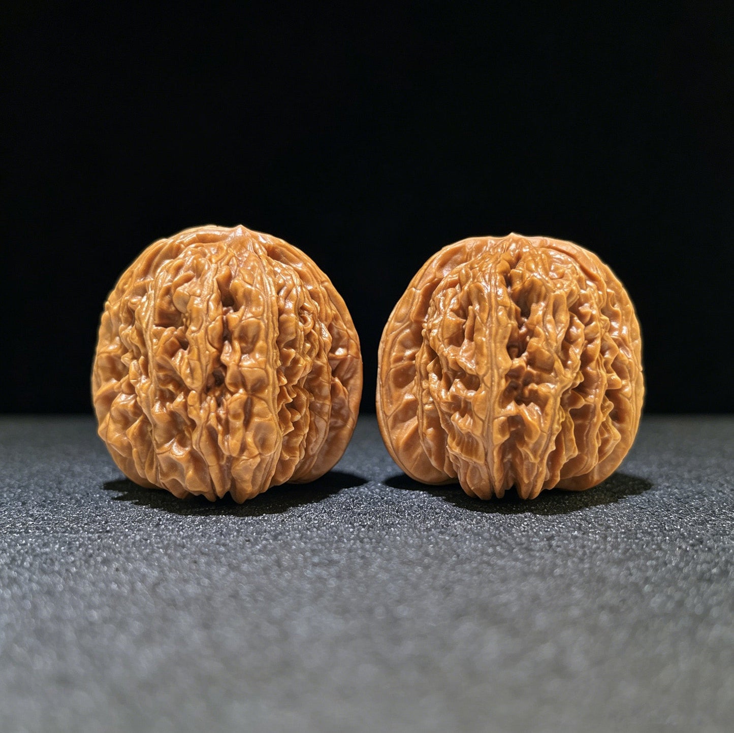 Sizuolou Lion Head (Si Zuo Lou) Scholar Walnuts Pair | 43.0mm x 40.0mm | Stock ID: SZL-1110 - ThePatinaProject