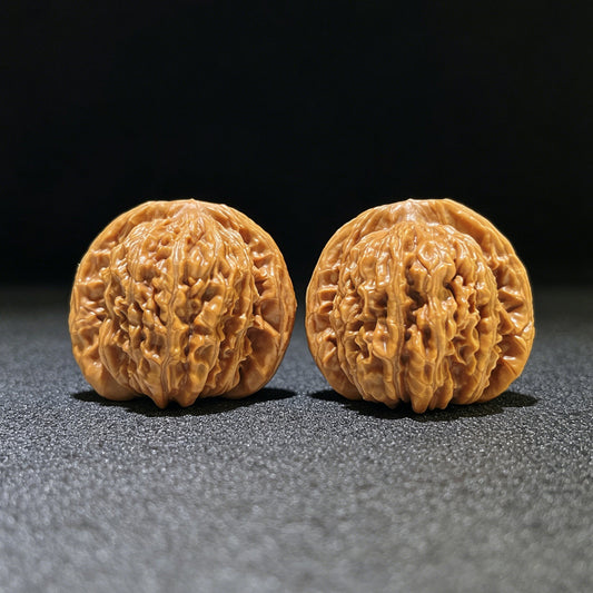 Sizuolou Scholar Walnuts Pair | 41.0mm x 37.0mm | Deep-Belly Format | Stock ID: SZL-1103 - ThePatinaProject
