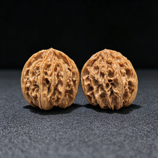"Sky-Reaching Eight-Ribbed" Tongtianba Wenwan Walnuts Pair | 39.0mm x 36.0mm | TTB-1103 - ThePatinaProject