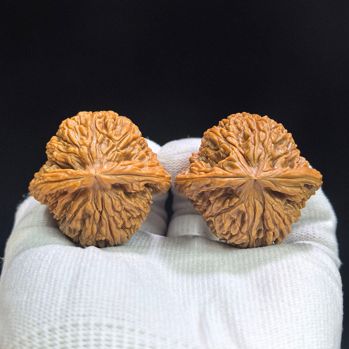 Spherical Nanjiang Stone Wenwan Walnut Pair | 41.0mm × 40.0mm | QXNJS-17G7 - ThePatinaProject