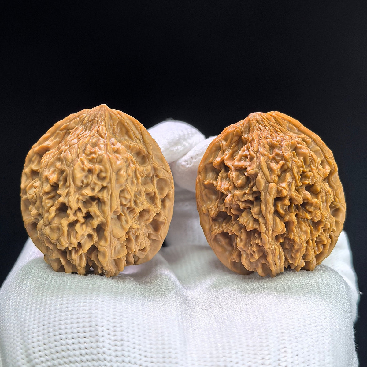 "Starry Sky" Mantianxing Low-Profile Wenwan Walnuts Pair | 36.0mm x 34.0mm | MTX-1403 - ThePatinaProject