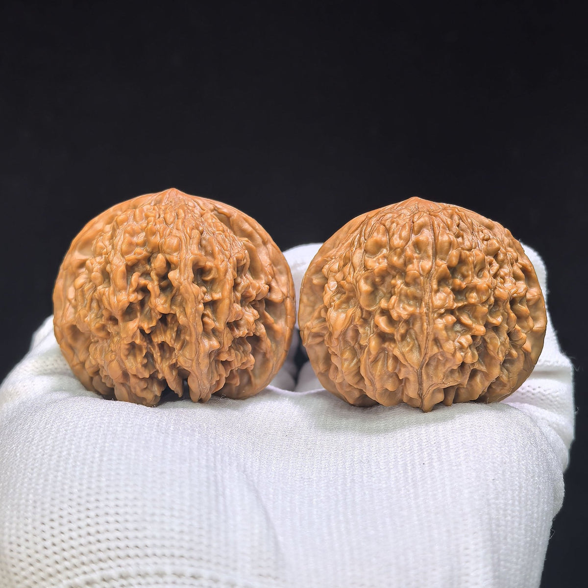 "Starry Sky" Mantianxing Wenwan Walnuts (Pair) | 43.0mm x 40.0mm | Stock ID: MTX-1003 - ThePatinaProject