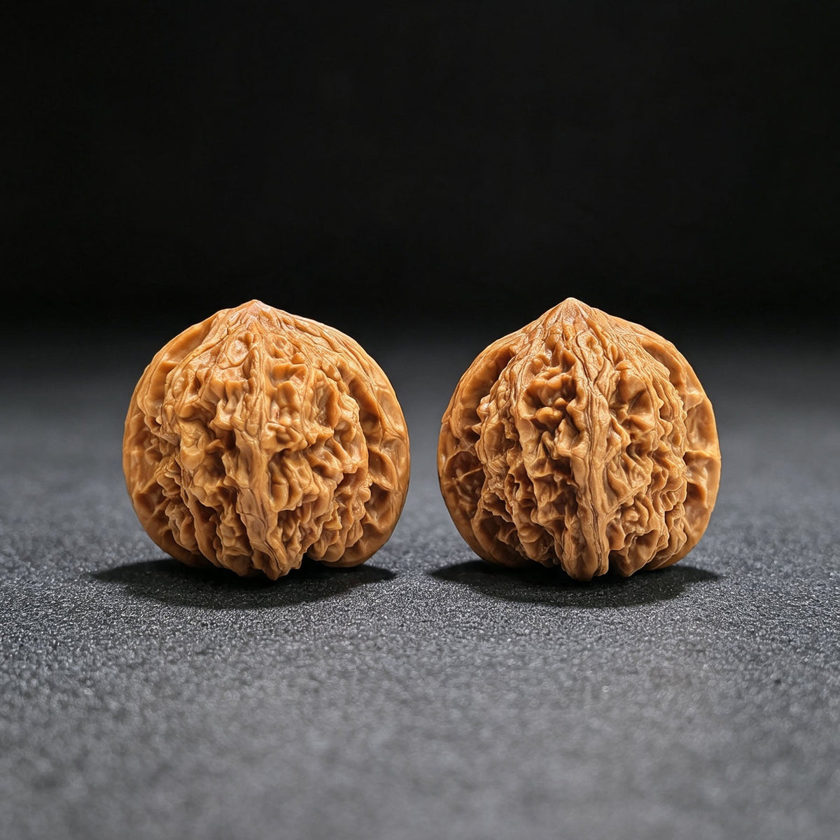 "Taihang Coarse Vein" Taihang Cujin DXCJ-17A4C Low-Profile Wenwan Walnuts Pair | 39.0mm x 39.0mm | DXCJ-17A4C - ThePatinaProject