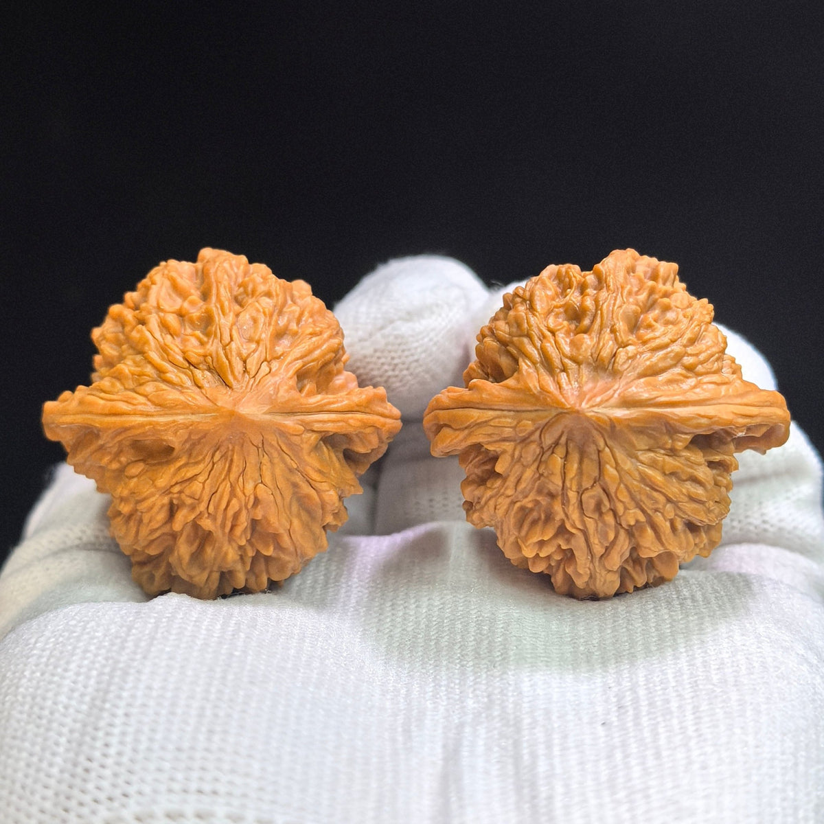 "Taihang Coarse Vein" Taihang Cujin DXCJ-17A4C Low-Profile Wenwan Walnuts Pair | 39.0mm x 39.0mm | DXCJ-17A4C - ThePatinaProject