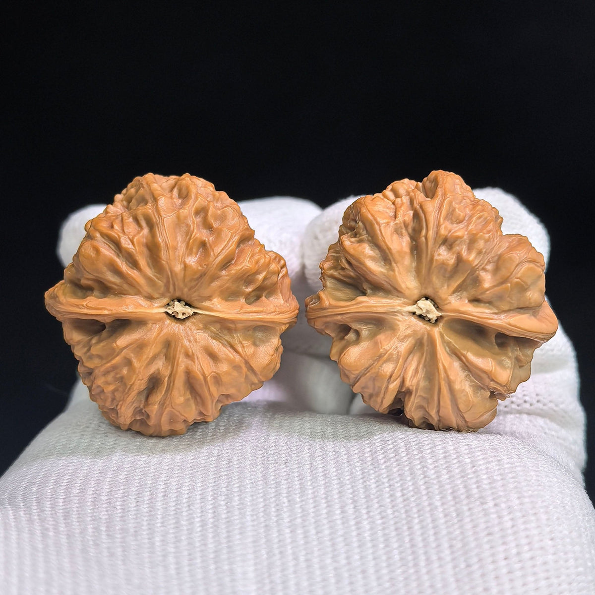 "Taihang Sycee Ingot" Taihang Yuanbao THYB-SY1G6 Hand-Spin Pocket Wenwan Walnuts Pair | 30.0mm x 33.0mm | THYB-SY1G6 - ThePatinaProject