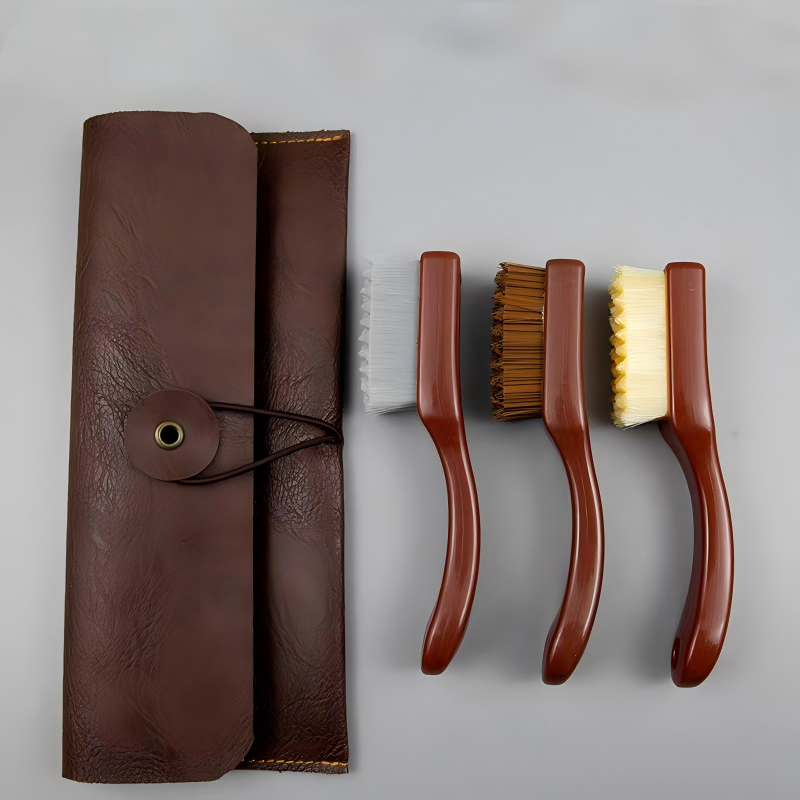 The "Patina Artisan" Kit | Genuine Leather Pouch + 3-Stage Brush System