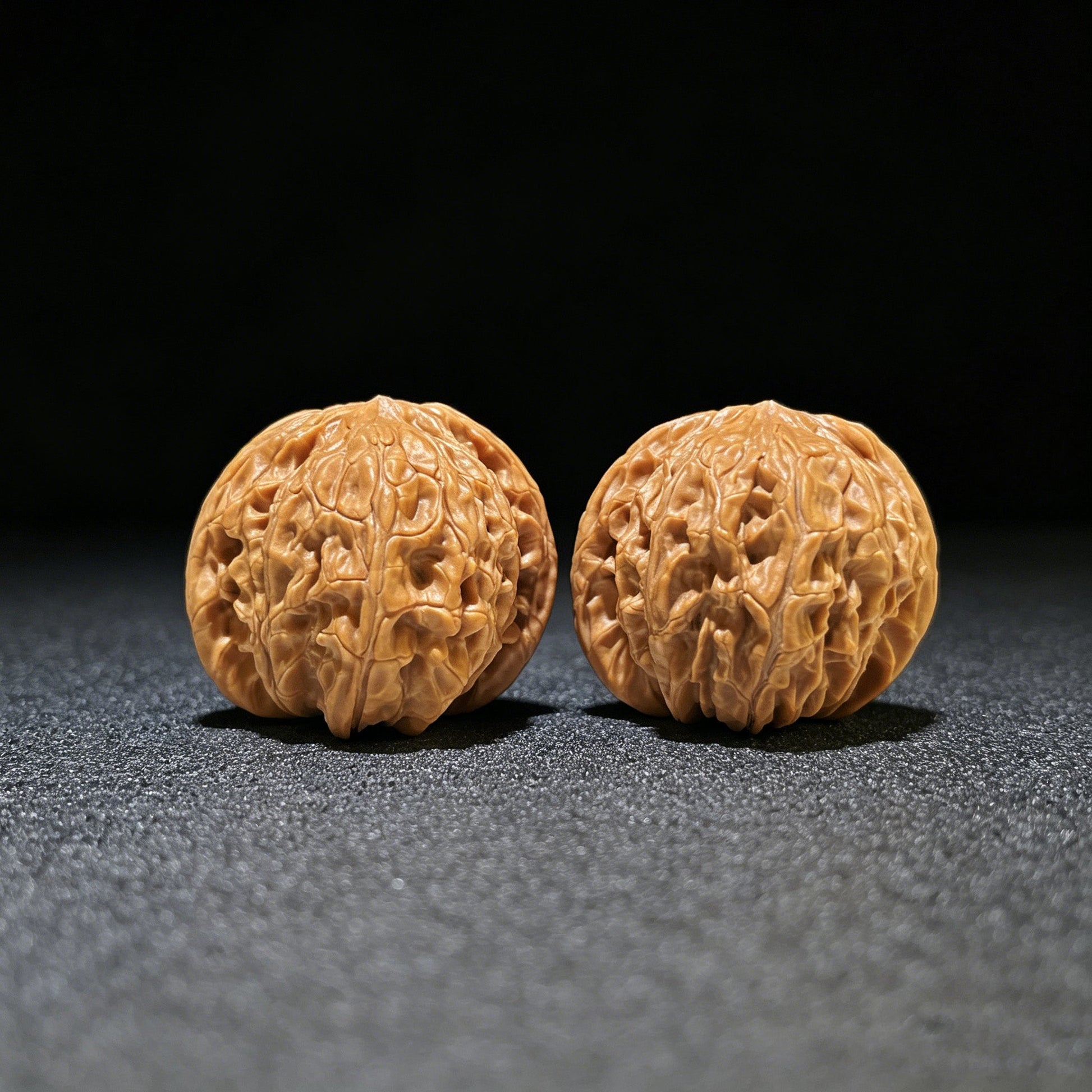 The "Ancient Millstone" (Mo Pan) Choice Miniature Scholar Walnuts | 39.0mm x 38.0mm | Compact Finger-Twirling Format | MP-1106 - ThePatinaProject