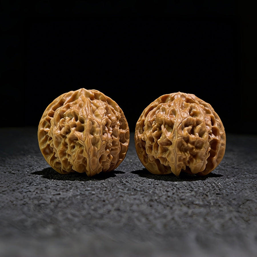 37mm Apple Round Ping Guo Yuan Wenwan walnut pair PGY-512