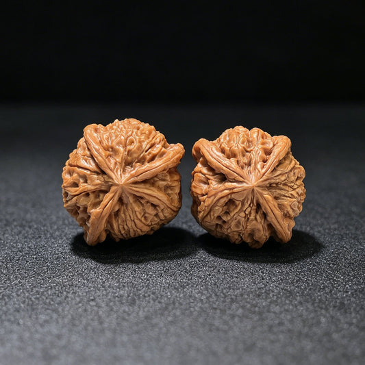 The Auspicious "Yuhua Stone Three-Ribbed" Yuhua Stone Sanleng Compressed Pocket Pair | 37.0mm x 34.0mm | YHSSN-404E - ThePatinaProject