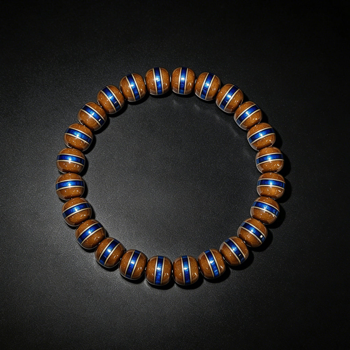 The Avant-Garde "Klein Blue" Zijinshu Choker & Prayer Strand | 10.0mm x 24-Piece Barrel Beads | ZJSSC-101H - ThePatinaProject