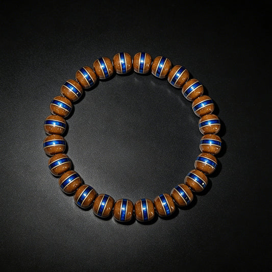 The Avant-Garde "Klein Blue" Zijinshu Choker & Prayer Strand | 10.0mm x 24-Piece Barrel Beads | ZJSSC-101H - ThePatinaProject