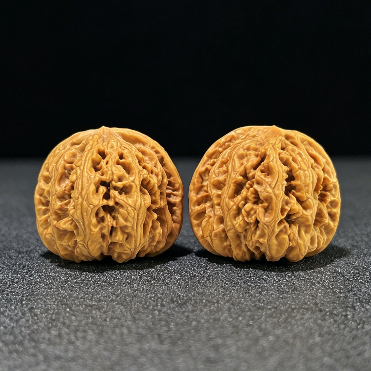 The "Bold-Ribbed Lion Head" (Cu Jin) Balanced Wide-Edge Pair | 42.0mm x 40.0mm | CJ-1001 - ThePatinaProject