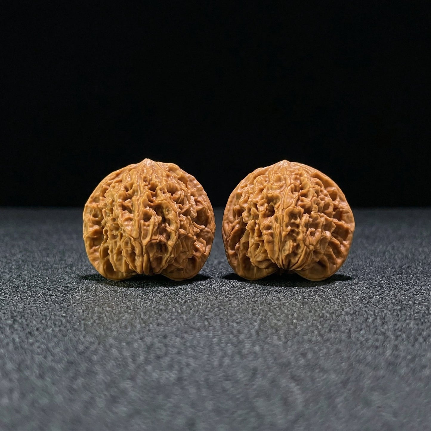 The "Coiled Dragon Pattern" (Pan Long Wen) Lion's Head Pair | 41.0mm x 35.0mm | PLW-601 - ThePatinaProject
