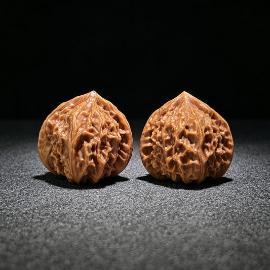The "Coral Tower" (Shan Hu Ta) Ergonomic Pocket Pair | 34.0mm x 33.0mm | SHT-702 - ThePatinaProject