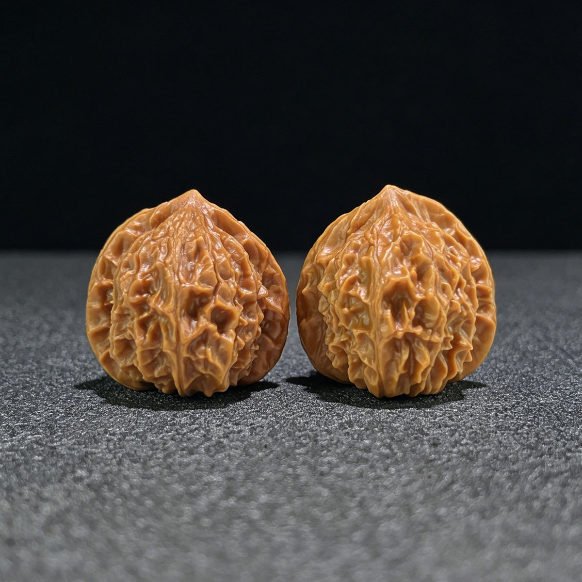 The "Coral Tower" (Shan Hu Ta) Full-Bellied Miniature Pair | 32.0mm x 33.0mm | SHT-707 - ThePatinaProject