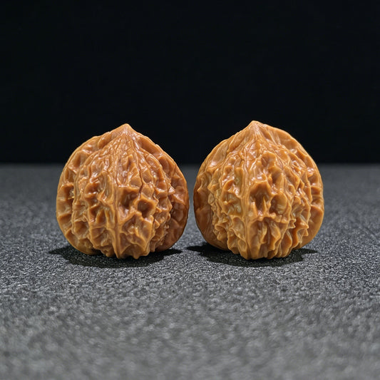 The "Coral Tower" (Shan Hu Ta) Full-Bellied Miniature Pair | 32.0mm x 33.0mm | SHT-707 - ThePatinaProject