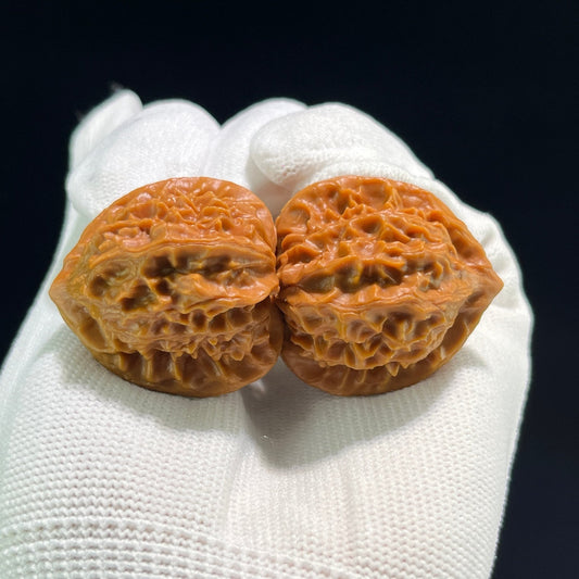 The "Coral Tower" (Shan Hu Ta) Full-Bellied Pocket Pair | 33.0mm x 34.0mm | SHT-705 - ThePatinaProject