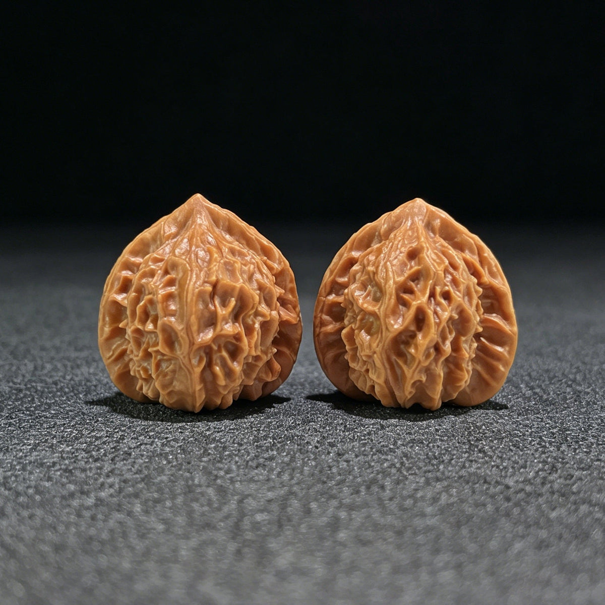 The "Coral Tower" (Shan Hu Ta) Full-Bellied Pocket Pair | 33.0mm x 34.0mm | SHT-705 - ThePatinaProject