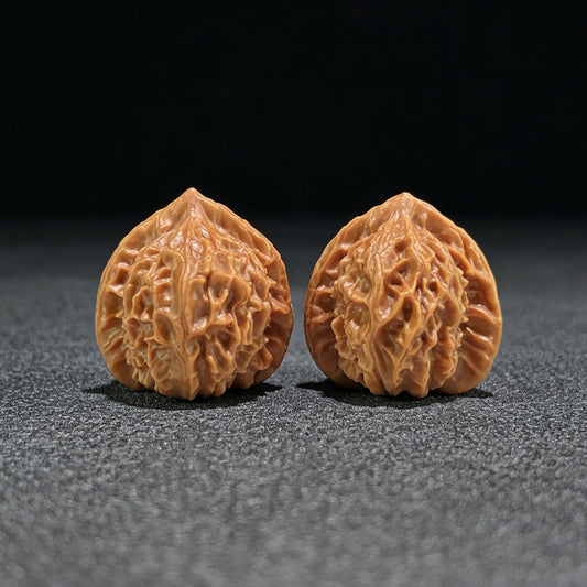 The "Coral Tower" (Shan Hu Ta) Full-Bellied Pocket Pair | 33.0mm x 34.0mm | SHT-705 - ThePatinaProject