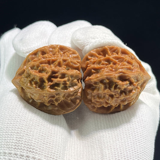 The "Coral Tower" (Shan Hu Ta) Miniature Balanced Pair | 32.0mm x 32.0mm | SHT-703 - ThePatinaProject