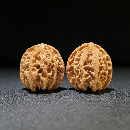 The Exquisite "Concave Base Apple Orchard" Aodi Pingguoyuan Collector Pair | 39.0mm x 40.0mm | ADPGY-1103 - ThePatinaProject