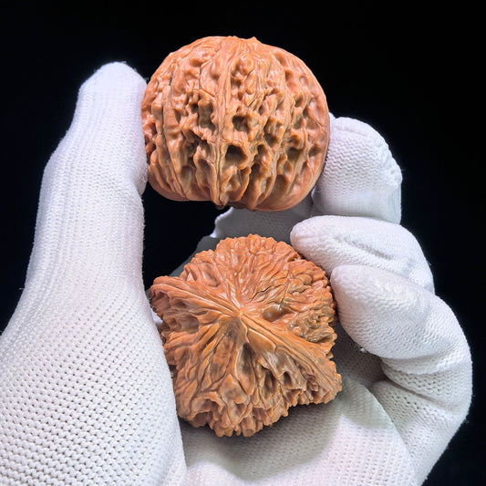 The Exquisite "Millstone" Mopan Boutique Selection Wenwan Walnuts | 41.0mm x 38.0mm | MP-1204 - ThePatinaProject