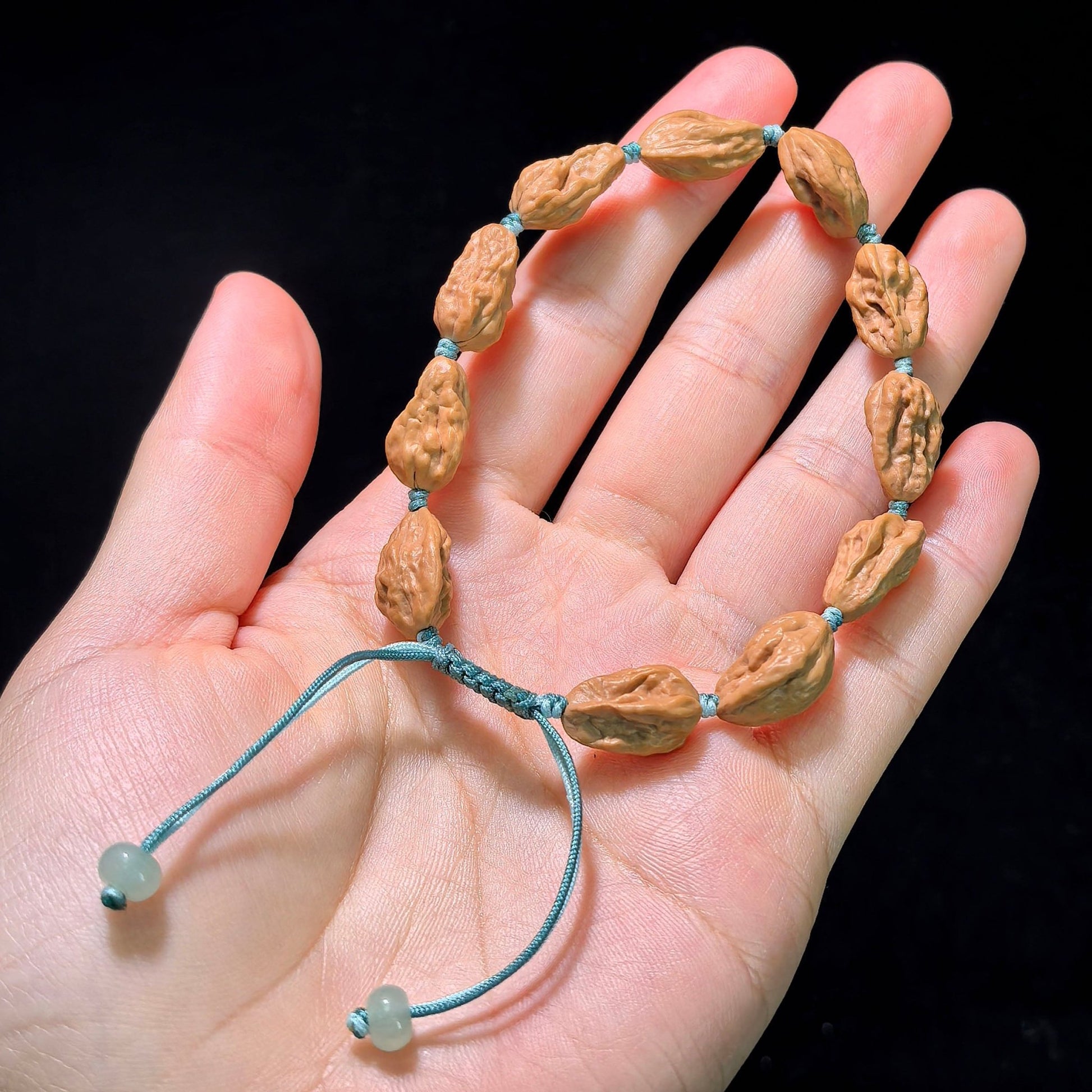 The Exquisite "Sunflower Seed" Guazi Pod Artisan Prayer Bracelet | 11-Bead Single Strand | GZSC-401E - ThePatinaProject