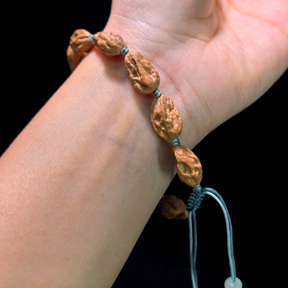 The Exquisite "Sunflower Seed" Guazi Pod Artisan Prayer Bracelet | 11-Bead Single Strand | GZSC-401E - ThePatinaProject