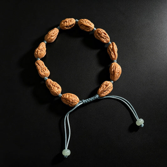 The Exquisite "Sunflower Seed" Guazi Pod Artisan Prayer Bracelet | 11-Bead Single Strand | GZSC-401E - ThePatinaProject