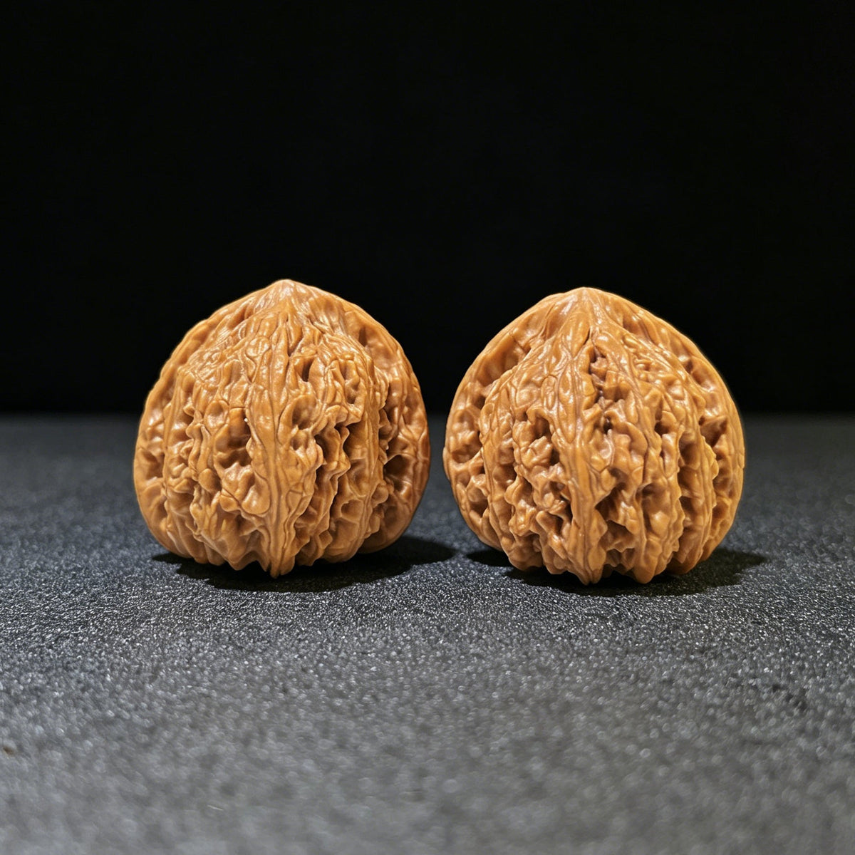 The "Fine-Rippled Ruby" (Mi Wen Hong Bao Shi) Compact Round Pair | 35.0mm x 35.0mm | HBS-1104 - ThePatinaProject
