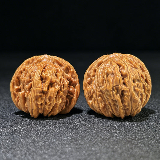 The "Four-Pavilion Tower" (Sizuolou) Premium Balanced Pair | 41.0mm x 42.0mm | Chrysanthemum Base Edition | SZL-904 - ThePatinaProject